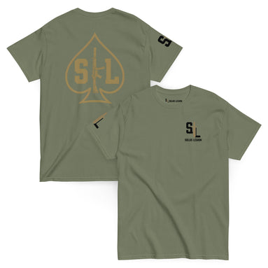 Ace of Spades tshirts in OD Green - Solus Legion