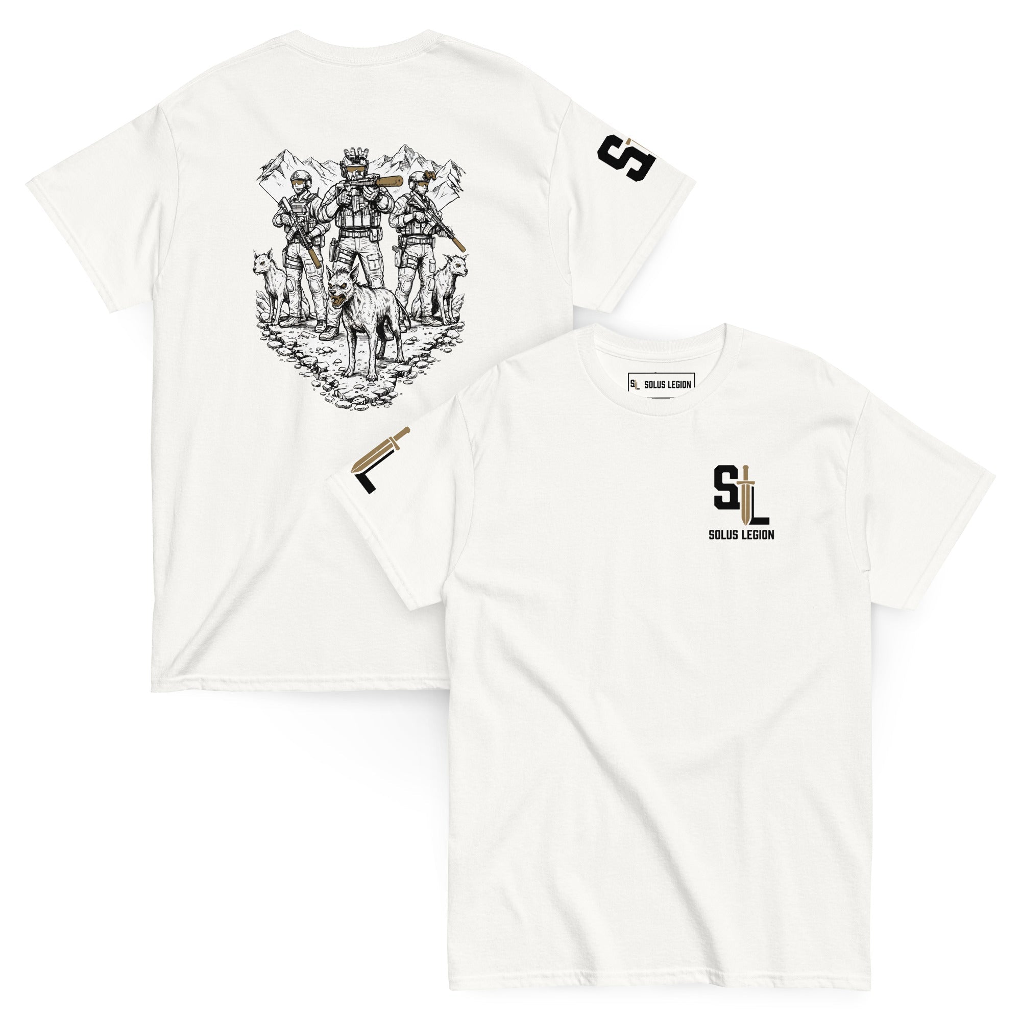 Chupacabra Security T-Shirt tshirts in White - Solus Legion