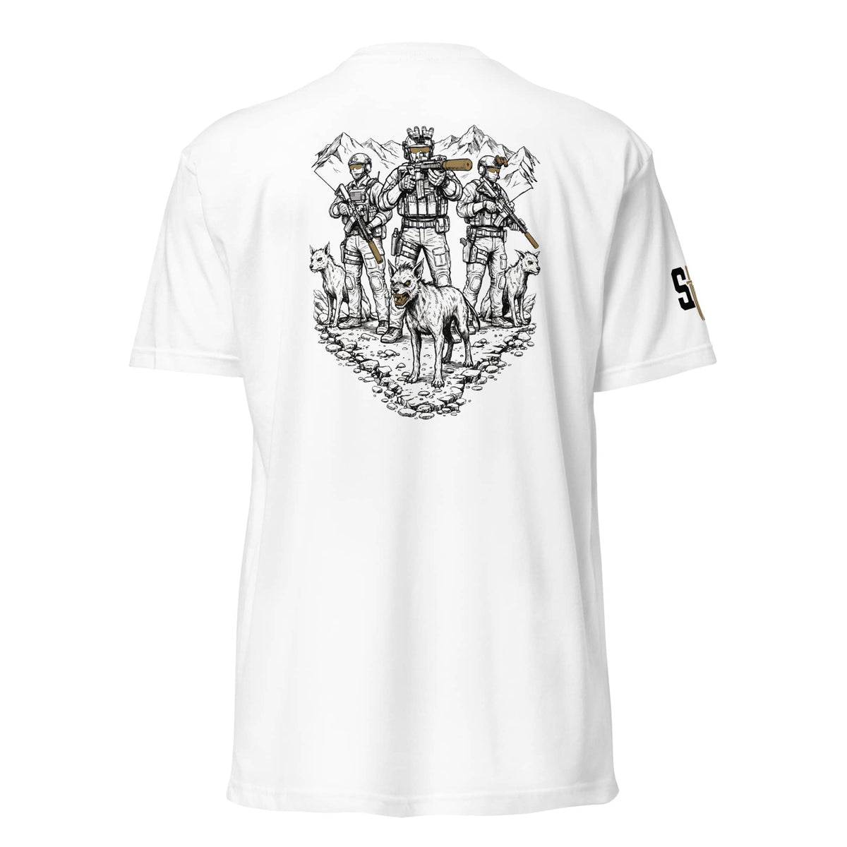 Chupacabra Security T-Shirt tshirts in White - Solus Legion