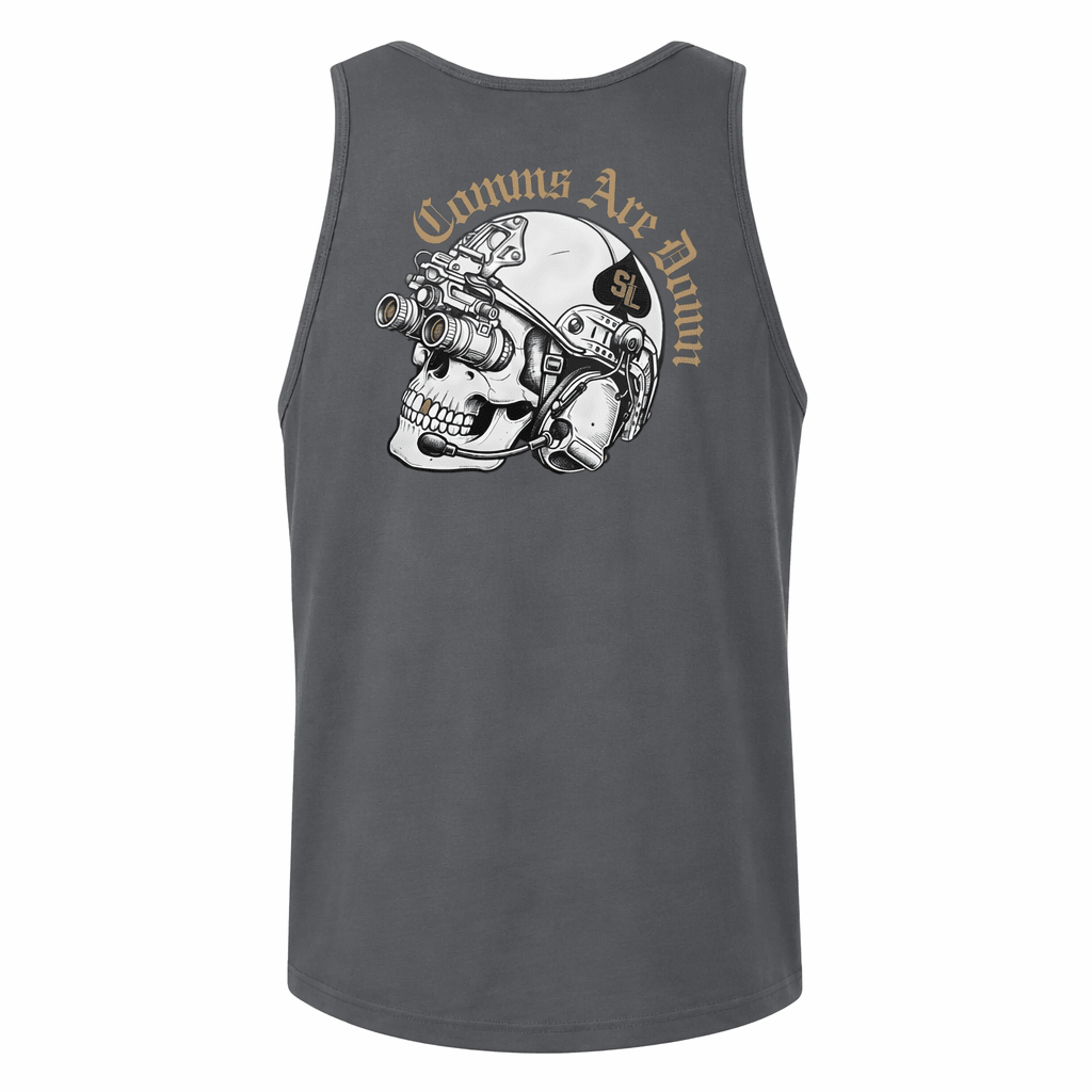 Comms Are Down Tank Top Tank Top in Gray - Solus Legion