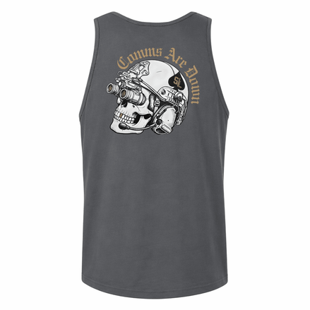 Comms Are Down Tank Top Tank Top in Gray - Solus Legion