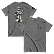 Crusader T-Shirt tshirts in Gray - Solus Legion