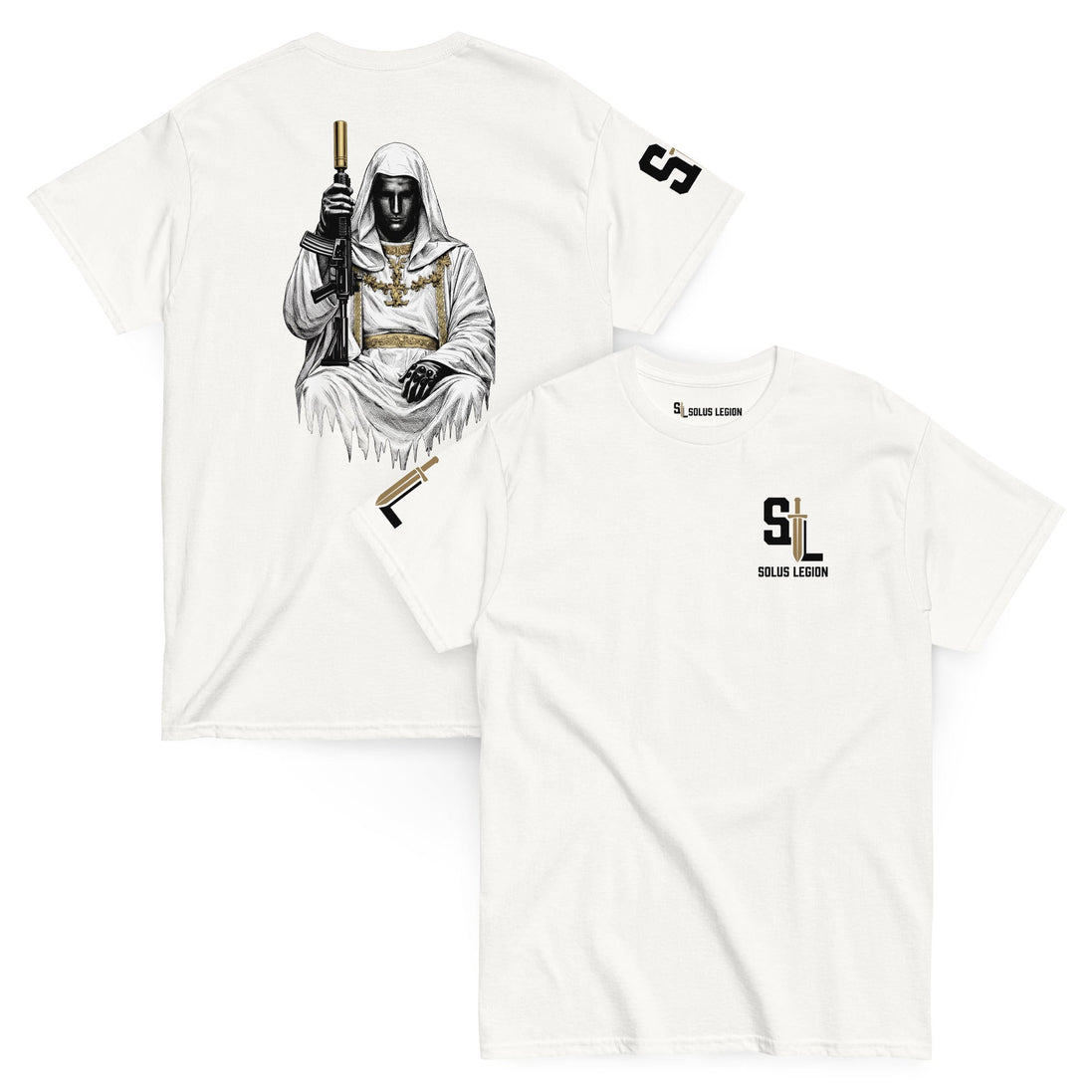 King Baldwin IV tshirts in White - Solus Legion