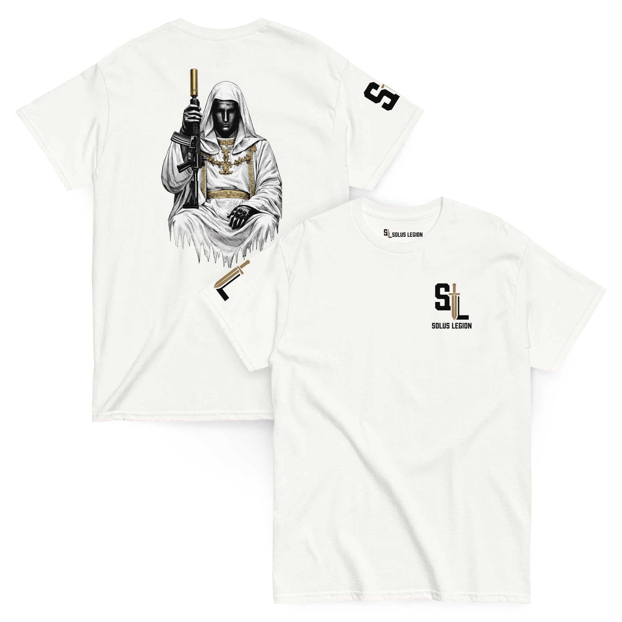 King Baldwin IV tshirts in White - Solus Legion