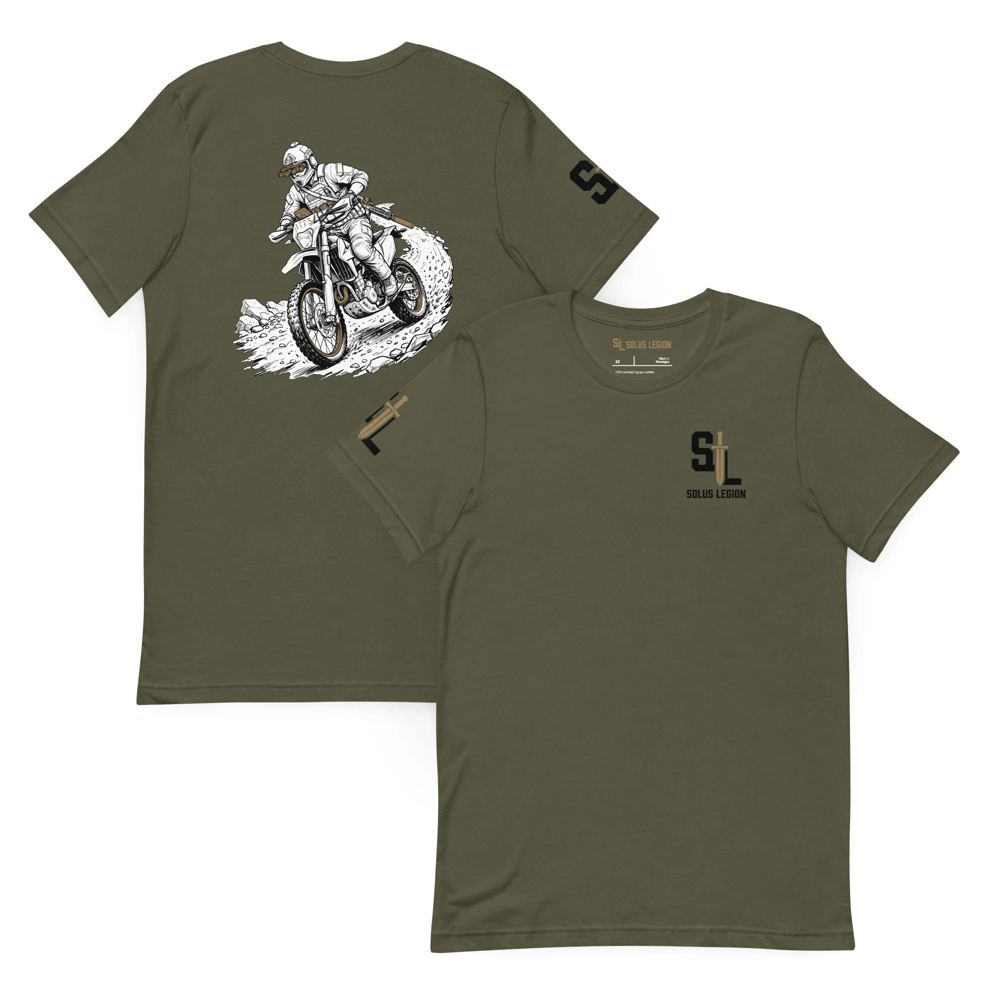 Midnight Rip T-Shirt tshirts in OD Green - Solus Legion