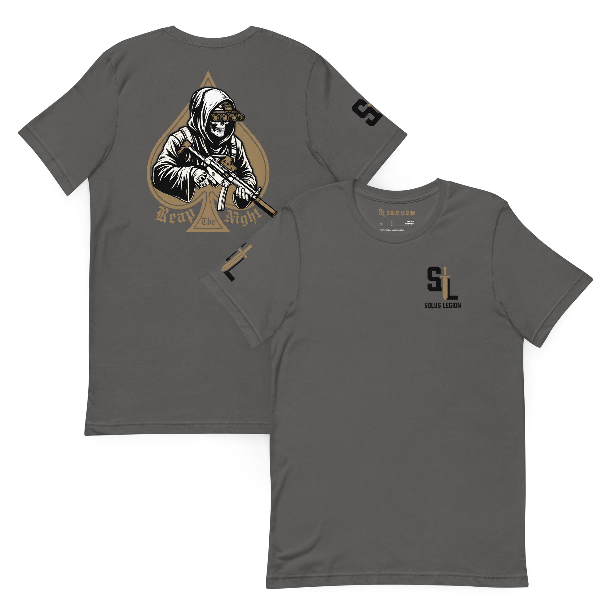 Night Reaper T-Shirt tshirts in Gray - Solus Legion