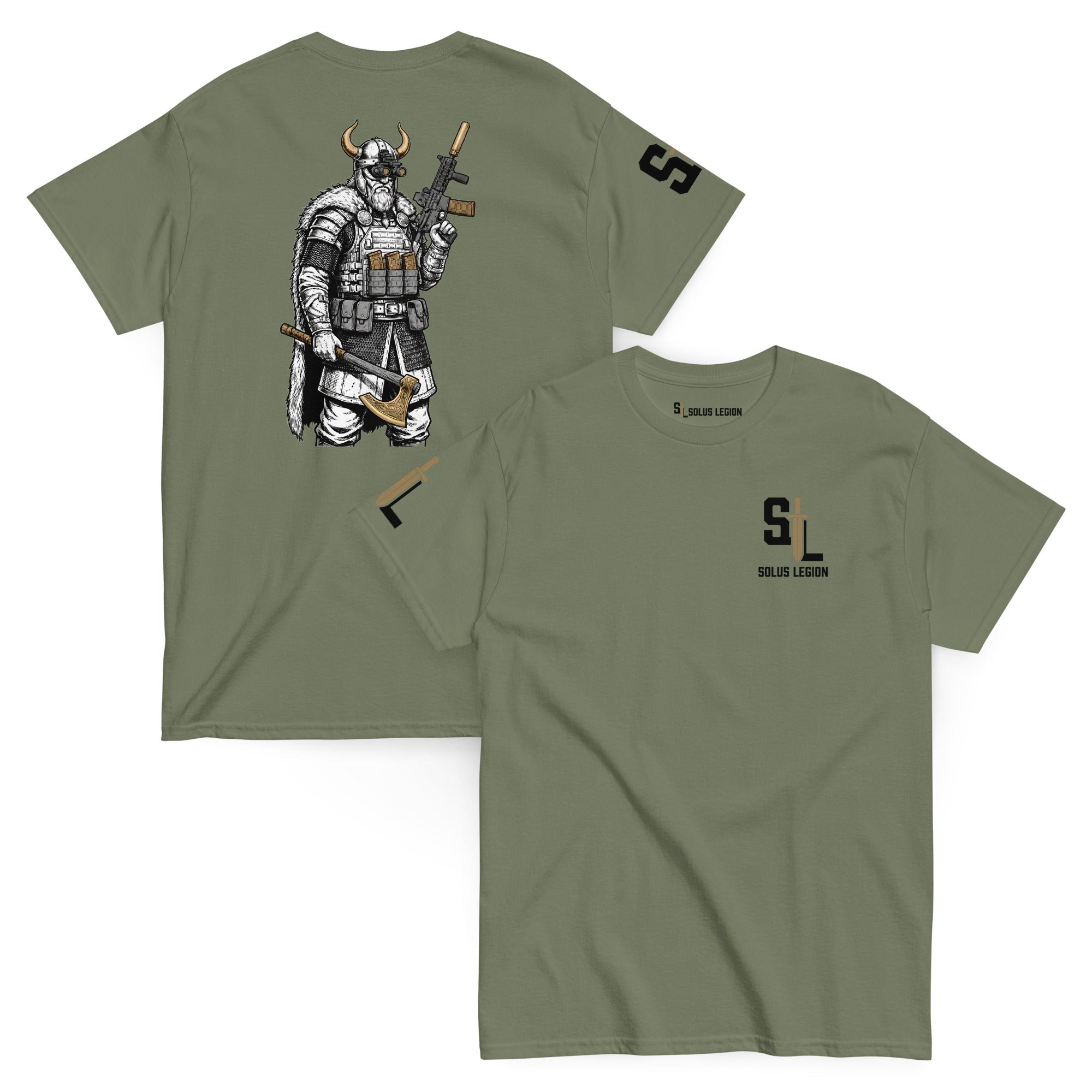 Norseman T-Shirt tshirts in OD Green - Solus Legion