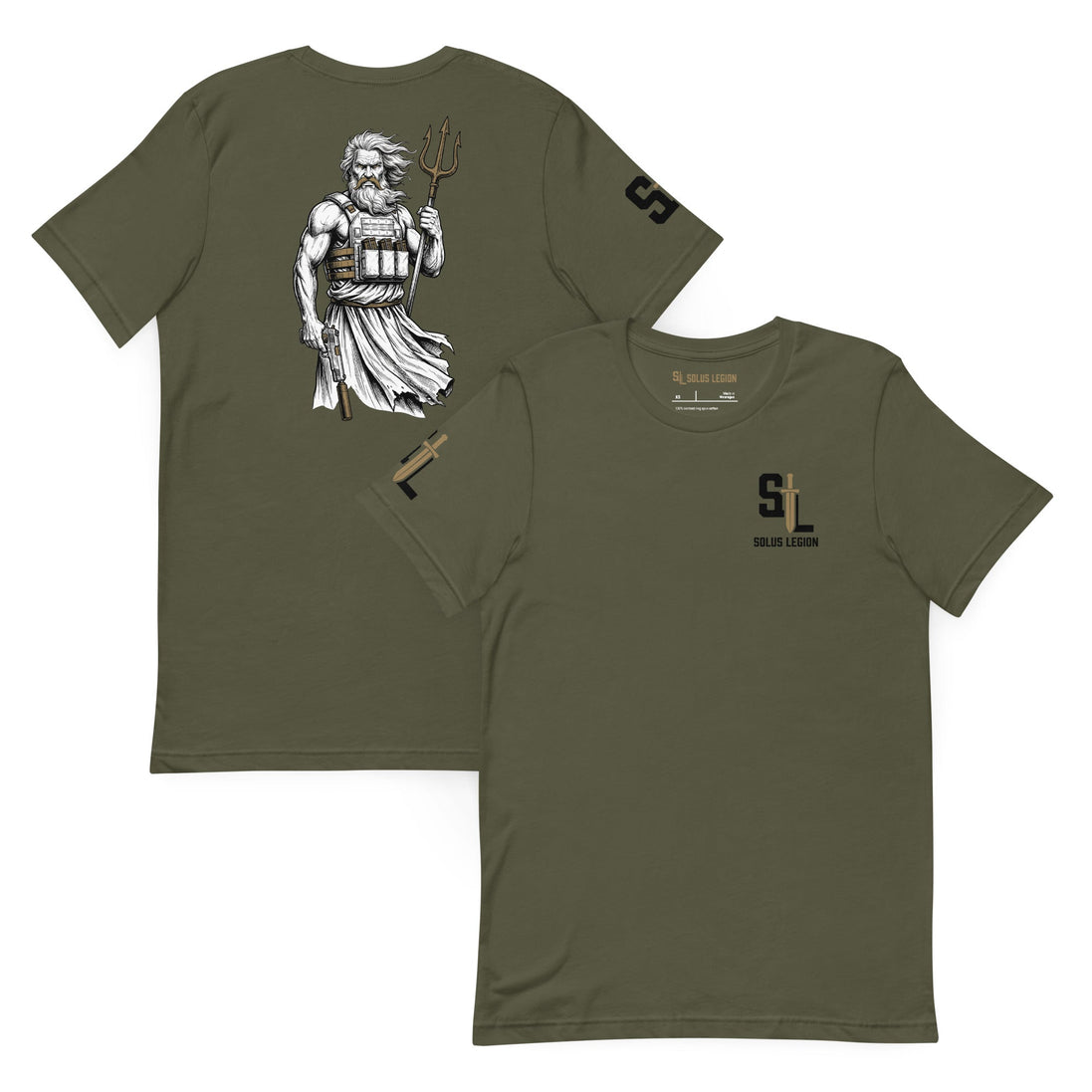 Poseidon's Fury T-Shirt tshirts in OD Green - Solus Legion