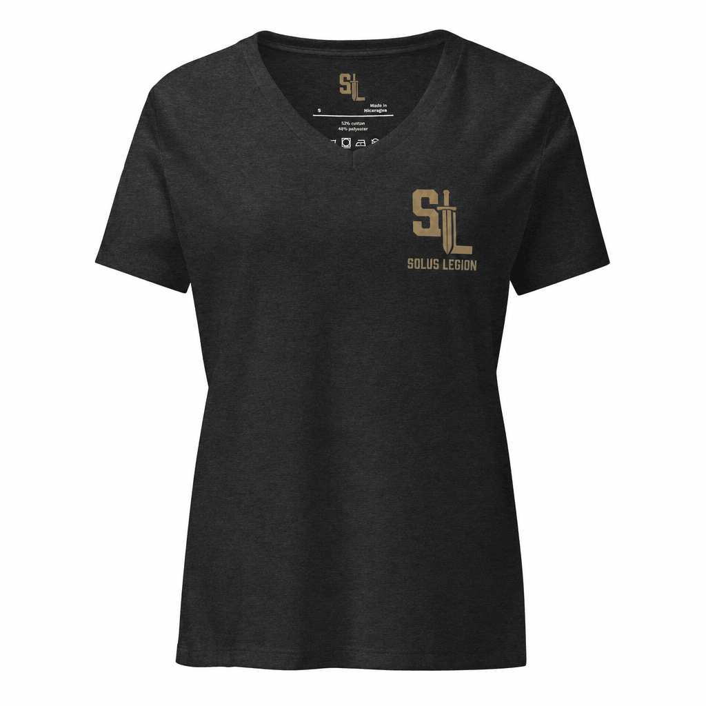 The Bellatrix V-Neck V-Neck in Heather Black - Solus Legion